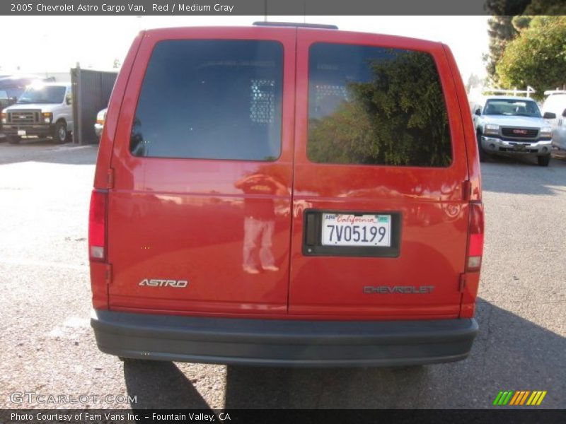 Red / Medium Gray 2005 Chevrolet Astro Cargo Van