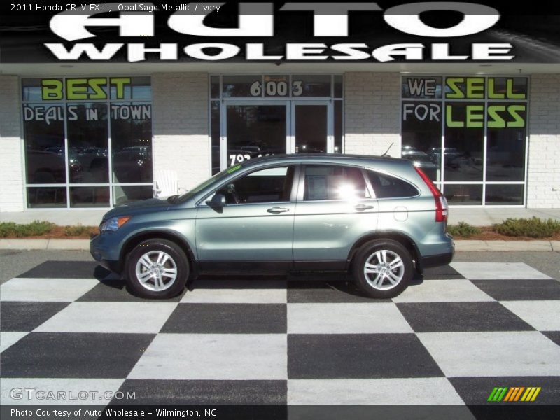 Opal Sage Metallic / Ivory 2011 Honda CR-V EX-L