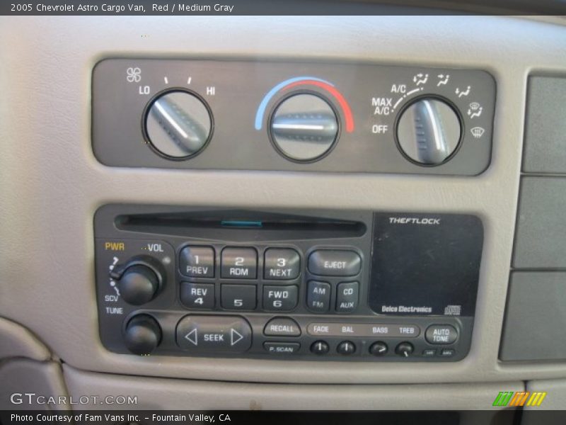 Red / Medium Gray 2005 Chevrolet Astro Cargo Van