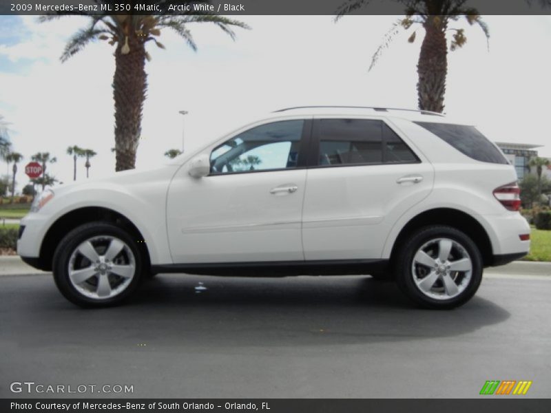 Arctic White / Black 2009 Mercedes-Benz ML 350 4Matic