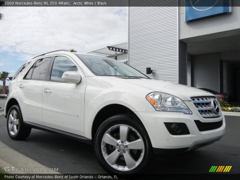 Arctic White / Black 2009 Mercedes-Benz ML 350 4Matic