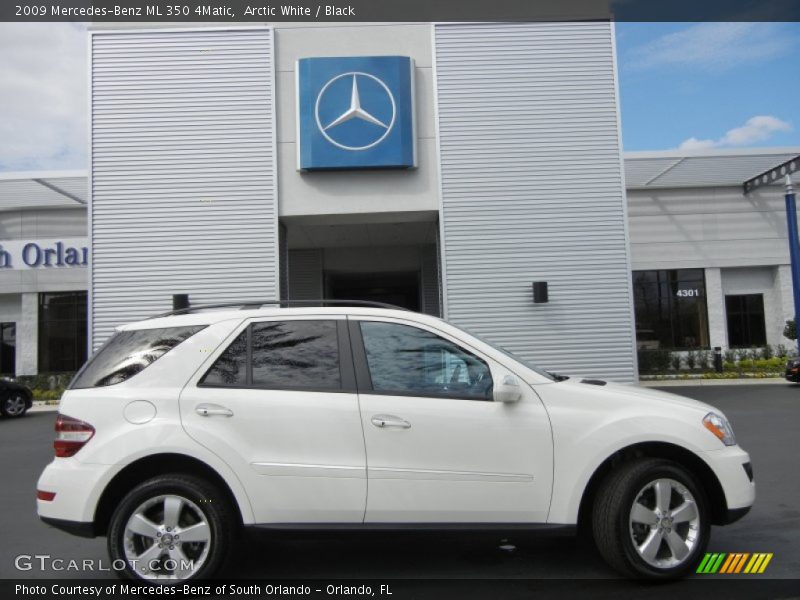 Arctic White / Black 2009 Mercedes-Benz ML 350 4Matic
