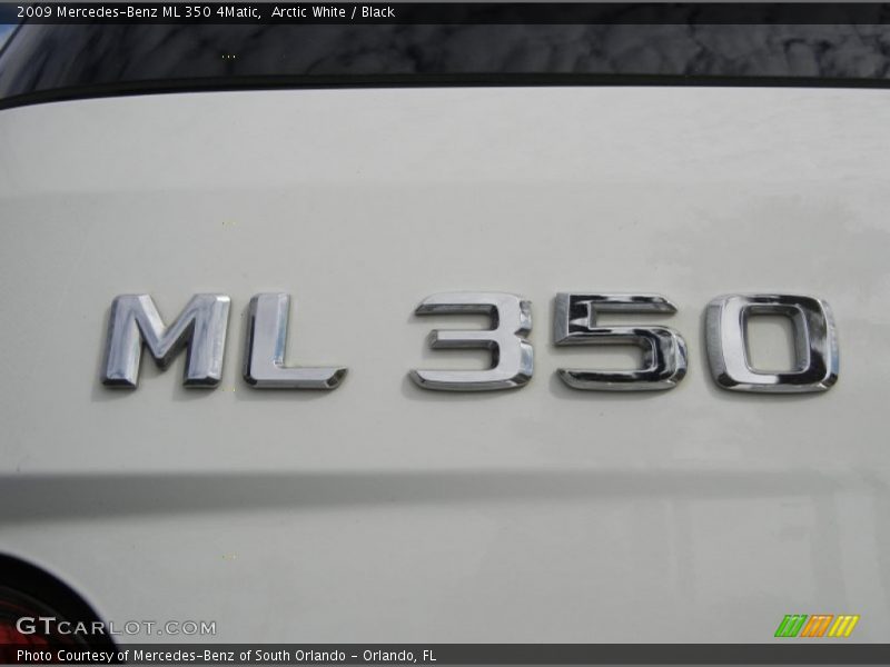 Arctic White / Black 2009 Mercedes-Benz ML 350 4Matic