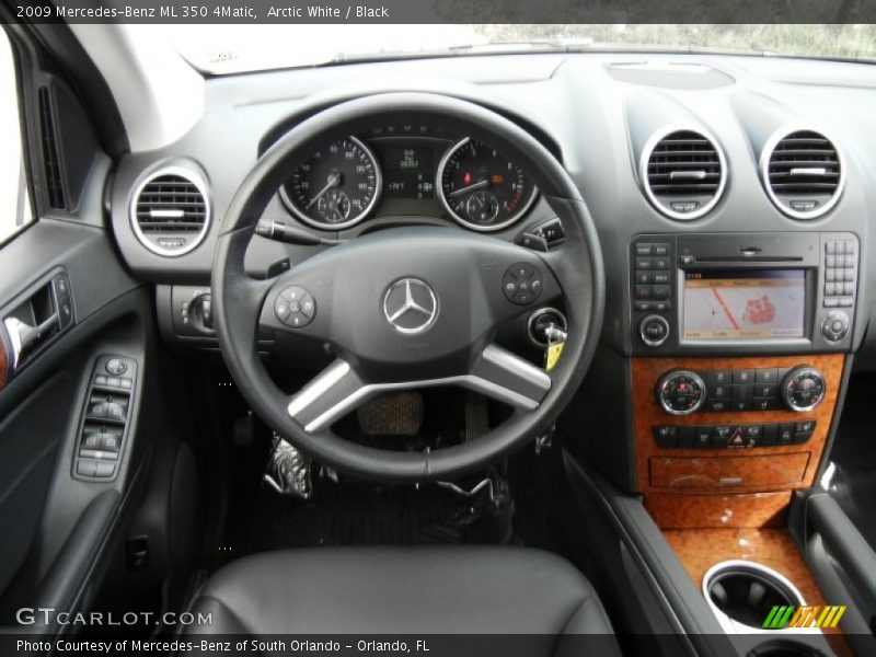 Arctic White / Black 2009 Mercedes-Benz ML 350 4Matic