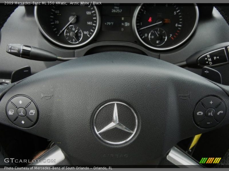 Arctic White / Black 2009 Mercedes-Benz ML 350 4Matic
