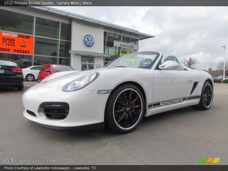 Carrara White / Black 2012 Porsche Boxster Spyder