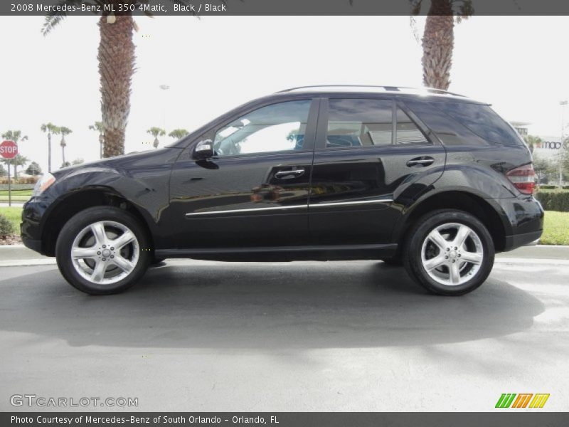 Black / Black 2008 Mercedes-Benz ML 350 4Matic
