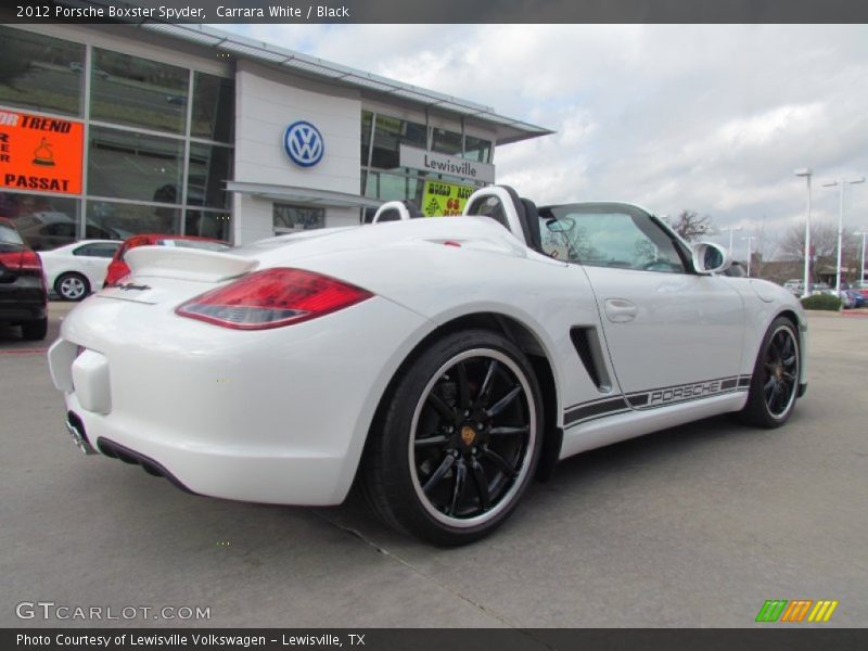 Carrara White / Black 2012 Porsche Boxster Spyder