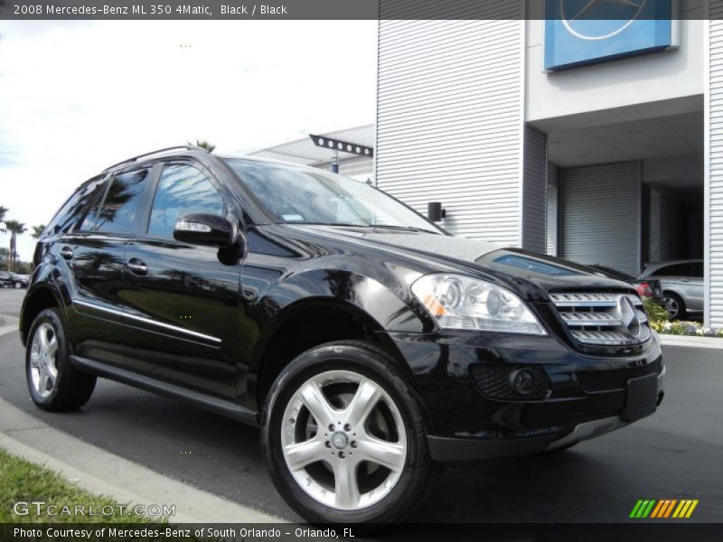 Black / Black 2008 Mercedes-Benz ML 350 4Matic