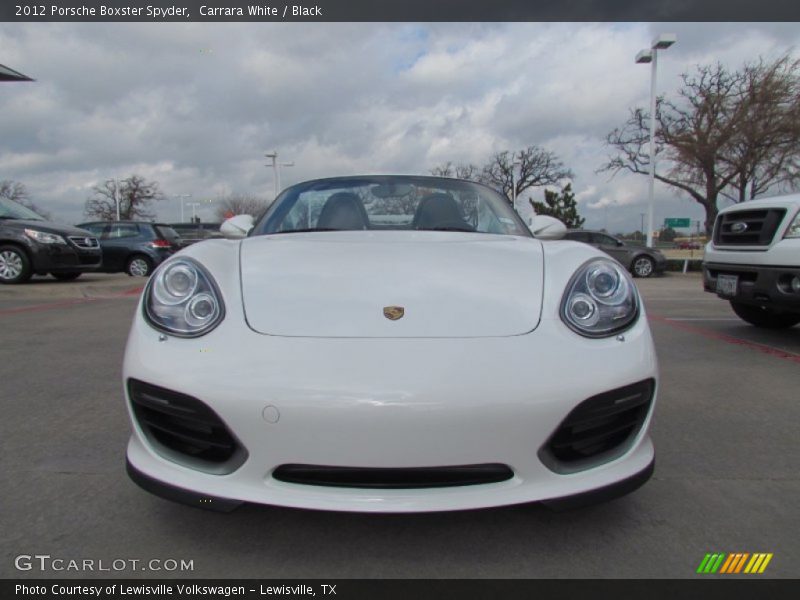 Carrara White / Black 2012 Porsche Boxster Spyder
