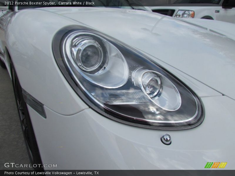 Carrara White / Black 2012 Porsche Boxster Spyder