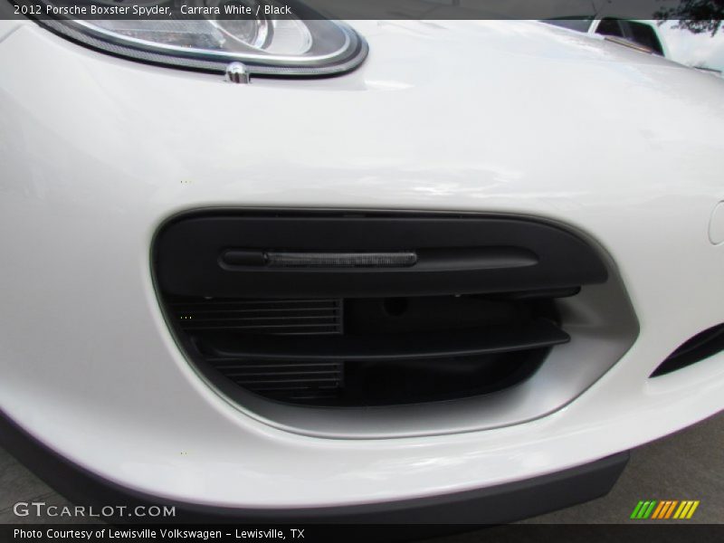 Carrara White / Black 2012 Porsche Boxster Spyder
