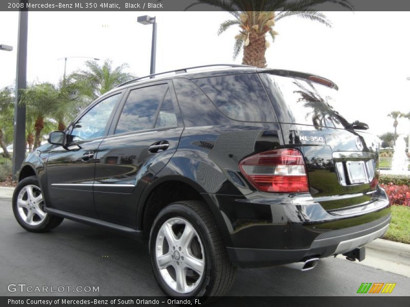 Black / Black 2008 Mercedes-Benz ML 350 4Matic