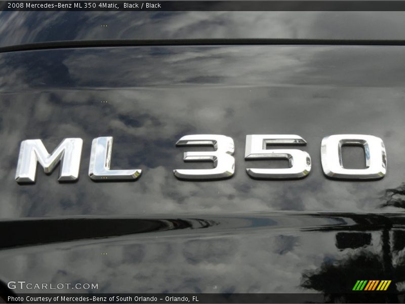 Black / Black 2008 Mercedes-Benz ML 350 4Matic