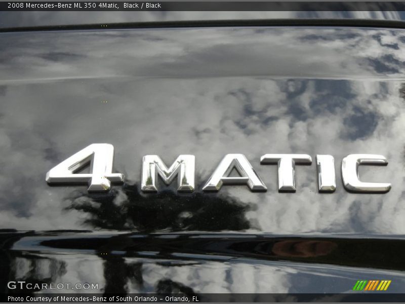 Black / Black 2008 Mercedes-Benz ML 350 4Matic