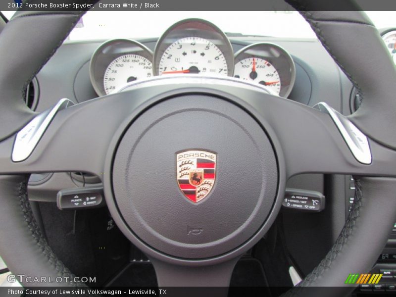 Carrara White / Black 2012 Porsche Boxster Spyder