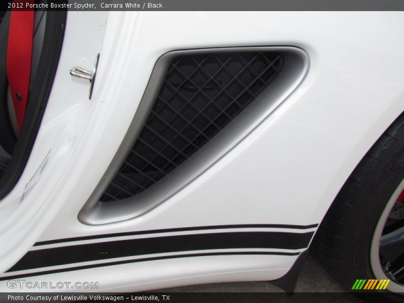 Carrara White / Black 2012 Porsche Boxster Spyder