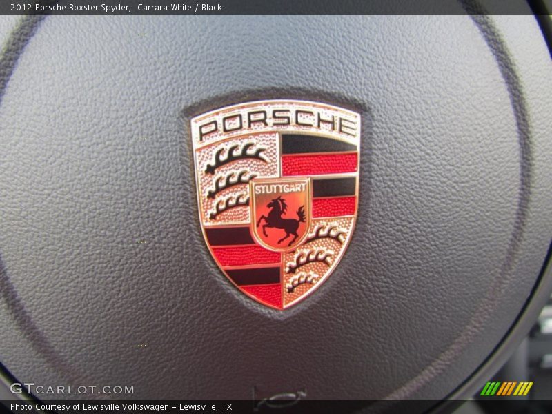 Carrara White / Black 2012 Porsche Boxster Spyder