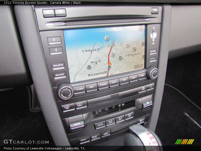 Navigation of 2012 Boxster Spyder