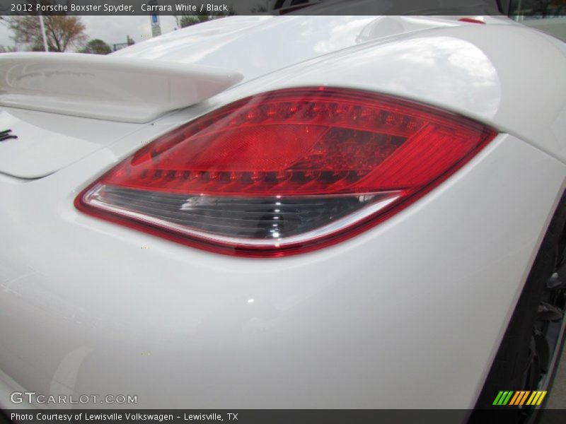 Carrara White / Black 2012 Porsche Boxster Spyder