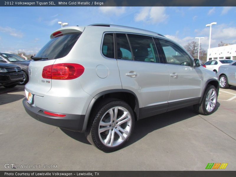 White Gold Metallic / Beige 2012 Volkswagen Tiguan SEL
