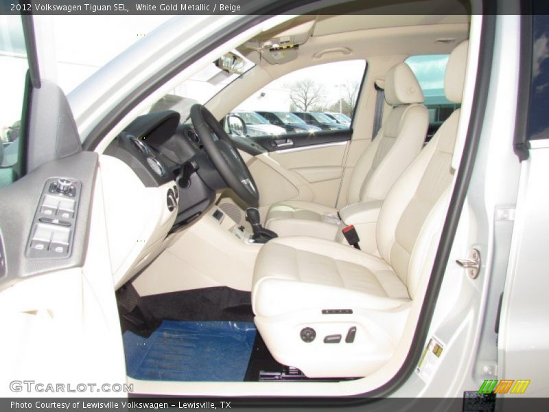 White Gold Metallic / Beige 2012 Volkswagen Tiguan SEL