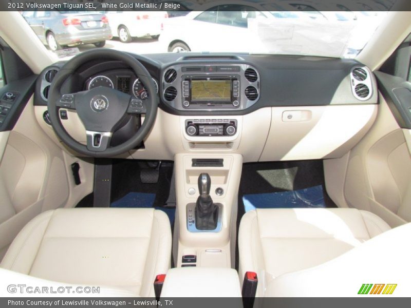 White Gold Metallic / Beige 2012 Volkswagen Tiguan SEL