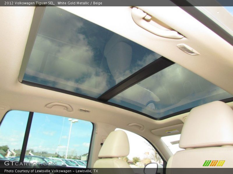 White Gold Metallic / Beige 2012 Volkswagen Tiguan SEL