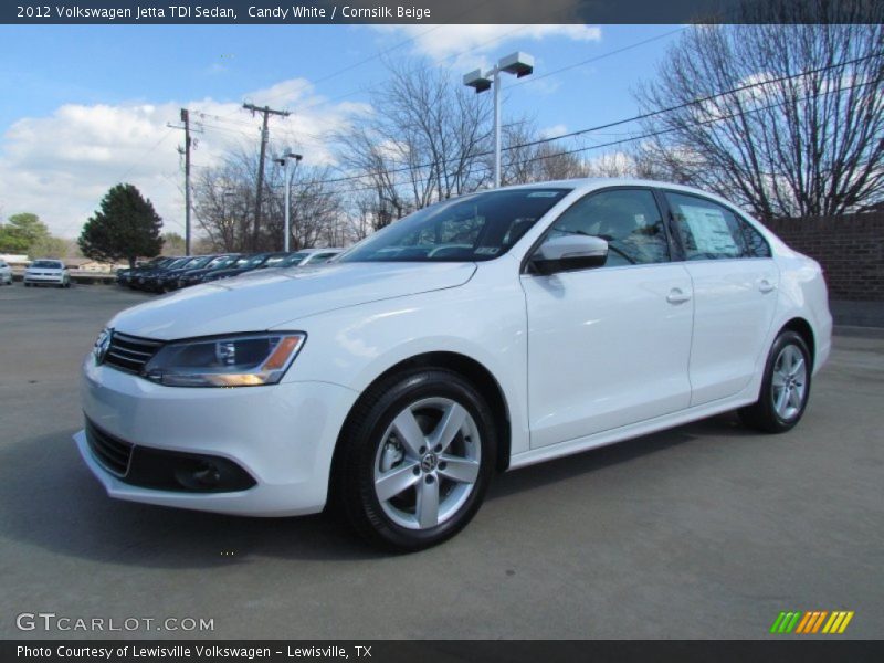 Candy White / Cornsilk Beige 2012 Volkswagen Jetta TDI Sedan