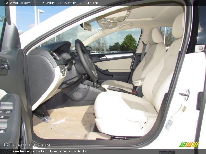 Candy White / Cornsilk Beige 2012 Volkswagen Jetta TDI Sedan