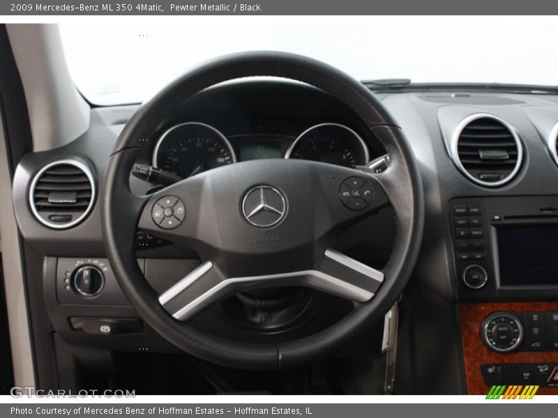 Pewter Metallic / Black 2009 Mercedes-Benz ML 350 4Matic