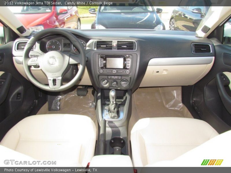 Candy White / Cornsilk Beige 2012 Volkswagen Jetta TDI Sedan