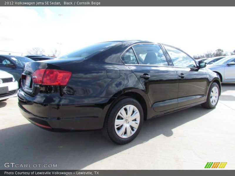 Black / Cornsilk Beige 2012 Volkswagen Jetta SE Sedan