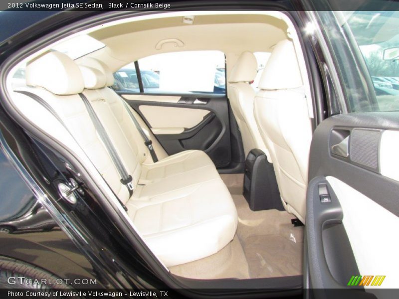 Black / Cornsilk Beige 2012 Volkswagen Jetta SE Sedan