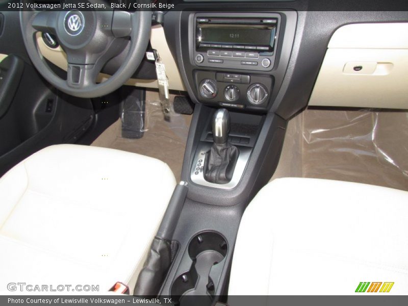 Black / Cornsilk Beige 2012 Volkswagen Jetta SE Sedan