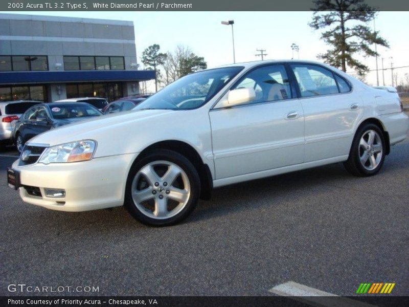 White Diamond Pearl / Parchment 2003 Acura TL 3.2 Type S