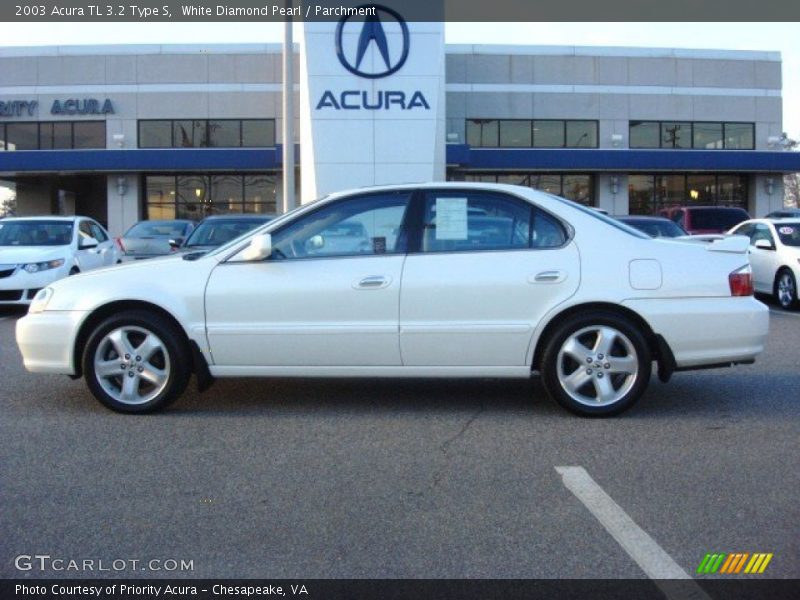 White Diamond Pearl / Parchment 2003 Acura TL 3.2 Type S