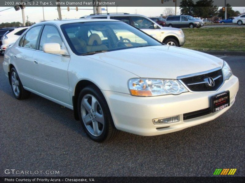 White Diamond Pearl / Parchment 2003 Acura TL 3.2 Type S