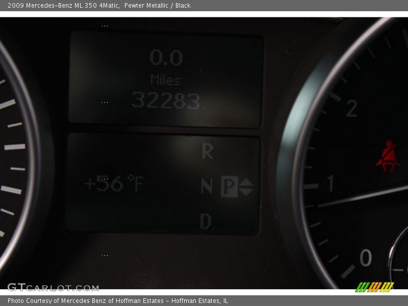 Pewter Metallic / Black 2009 Mercedes-Benz ML 350 4Matic