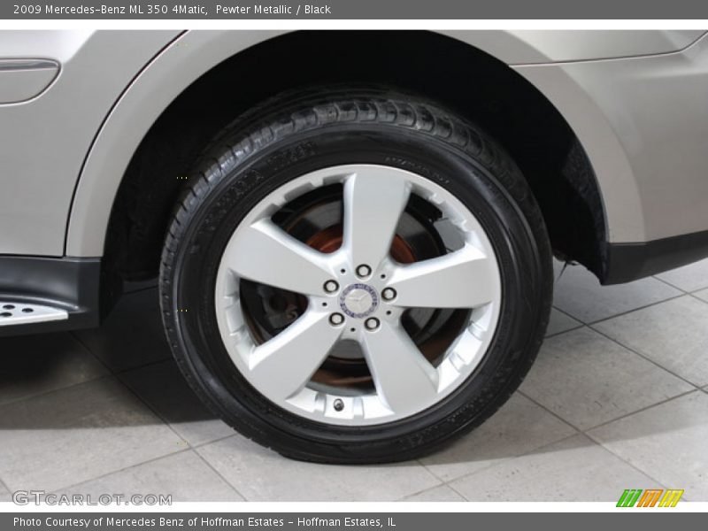 Pewter Metallic / Black 2009 Mercedes-Benz ML 350 4Matic