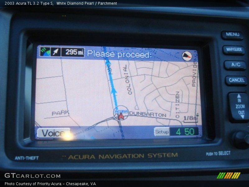 White Diamond Pearl / Parchment 2003 Acura TL 3.2 Type S