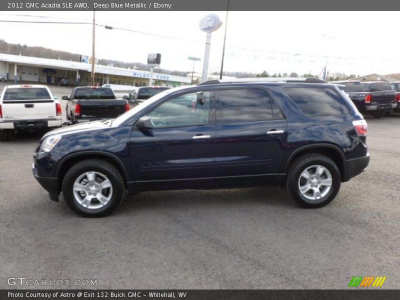 Deep Blue Metallic / Ebony 2012 GMC Acadia SLE AWD