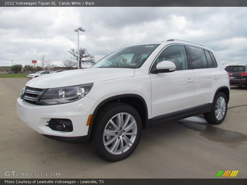 Candy White / Black 2012 Volkswagen Tiguan SE