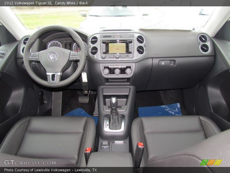 Candy White / Black 2012 Volkswagen Tiguan SE
