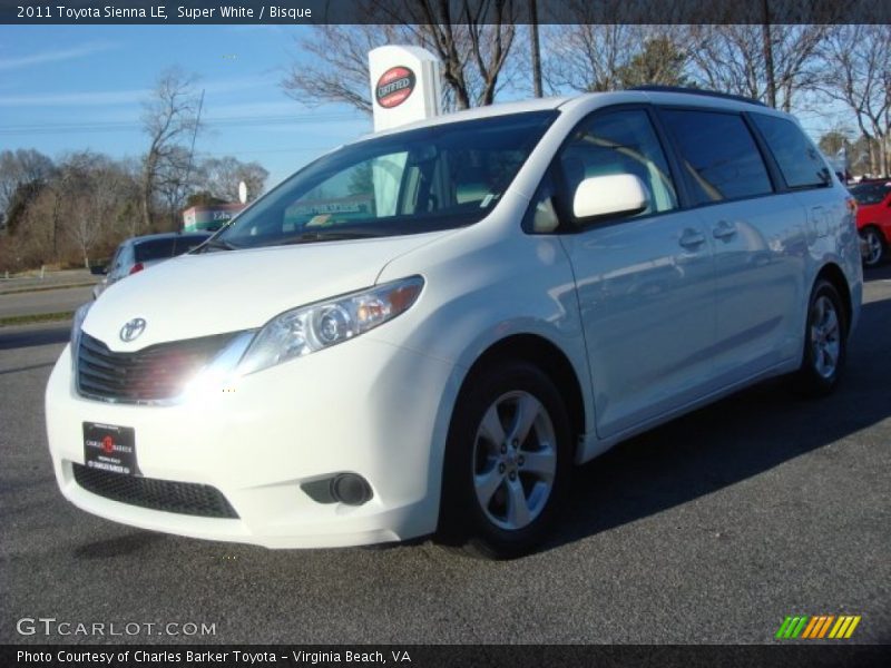 Super White / Bisque 2011 Toyota Sienna LE