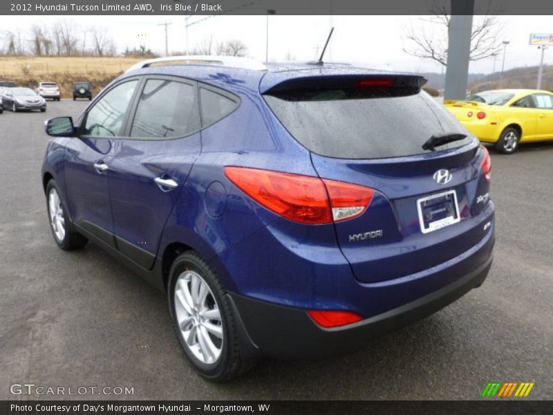 Iris Blue / Black 2012 Hyundai Tucson Limited AWD