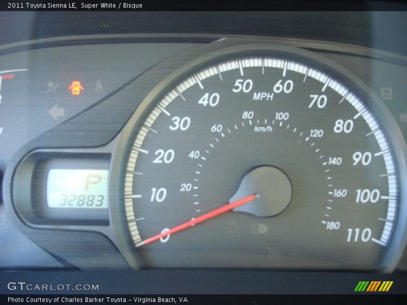 Super White / Bisque 2011 Toyota Sienna LE