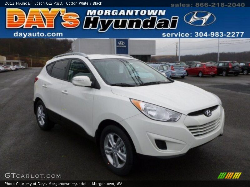 Cotton White / Black 2012 Hyundai Tucson GLS AWD