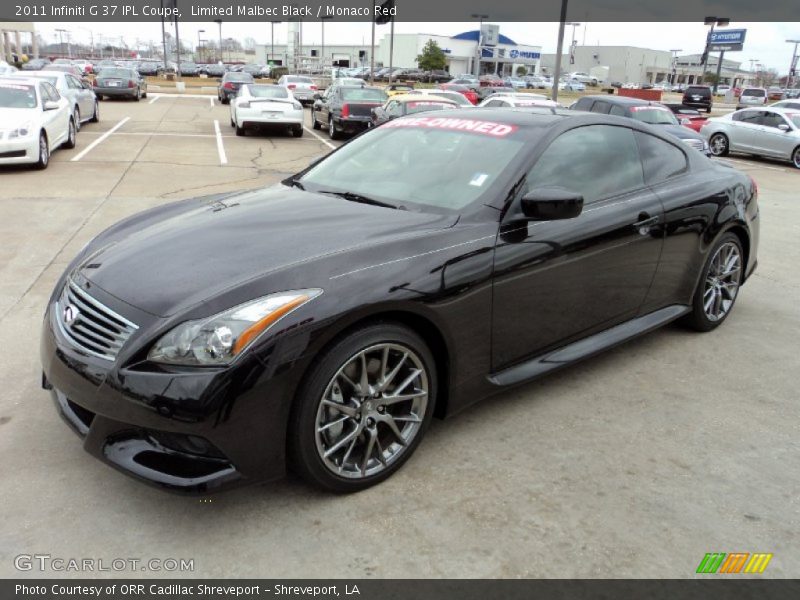 Limited Malbec Black / Monaco Red 2011 Infiniti G 37 IPL Coupe