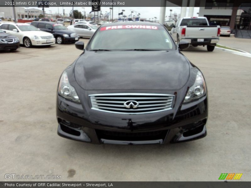 Limited Malbec Black / Monaco Red 2011 Infiniti G 37 IPL Coupe